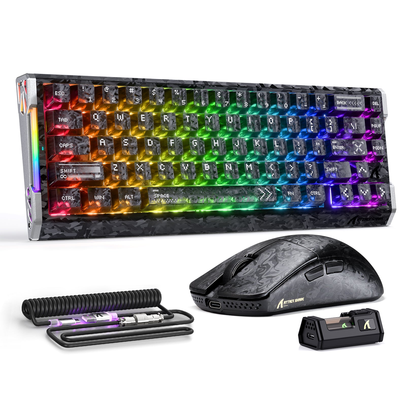 Carbon Fiber Bundle | 60% HE Keyboard & R11 Ultra Mouse - Attack Shark Carbon Fiber Bundle | 60% HE Keyboard & R11 Ultra Mouse - Attack Shark