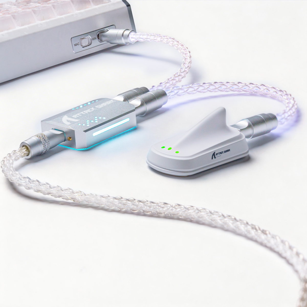 8KHz マグネティックスイッチキーボードケーブル | 2-in-1 RGB USB C